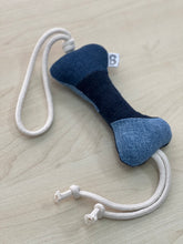 Load image into Gallery viewer, Denim Squeaky Rope Toy