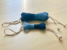 Load image into Gallery viewer, Denim Squeaky Rope Toy