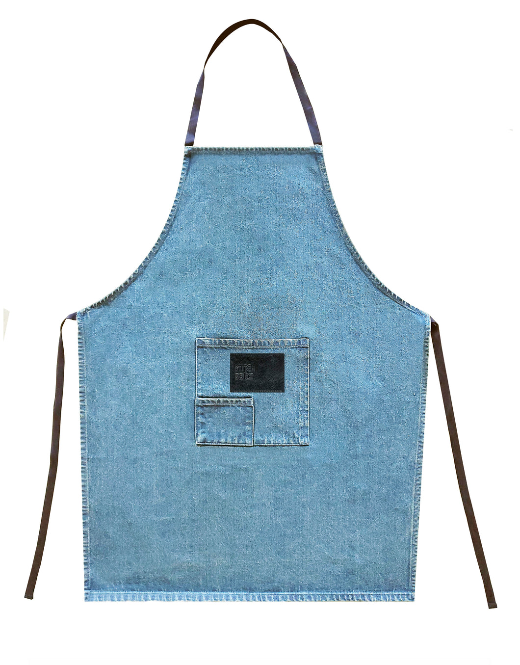 DENIM APRON IN  LIGHT WASH